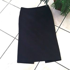 French Connection Women's Black Pencil Skirt With Back Slit Size 6